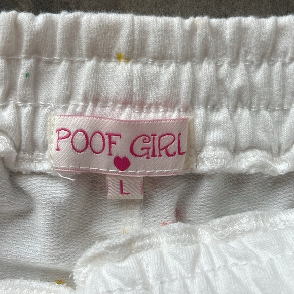 Girls Colorful Splatter 100 % Cotton Joggers SZ Large - Picture 2 of 4